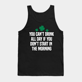 St Patricks Day Drink all Day Tank Top